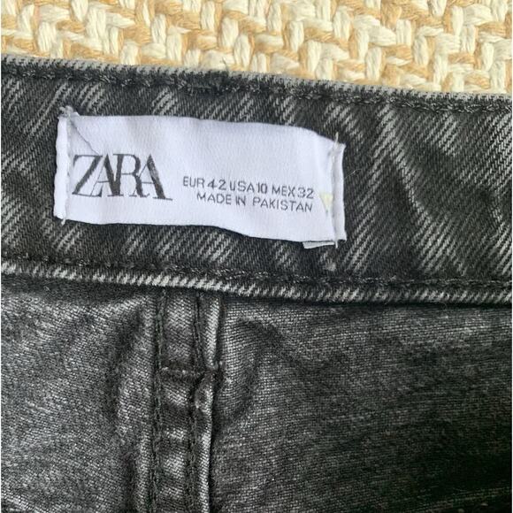 Zara high waisted black denin made in Pakistan 10 preppy curvy capri - Picture 3 of 6